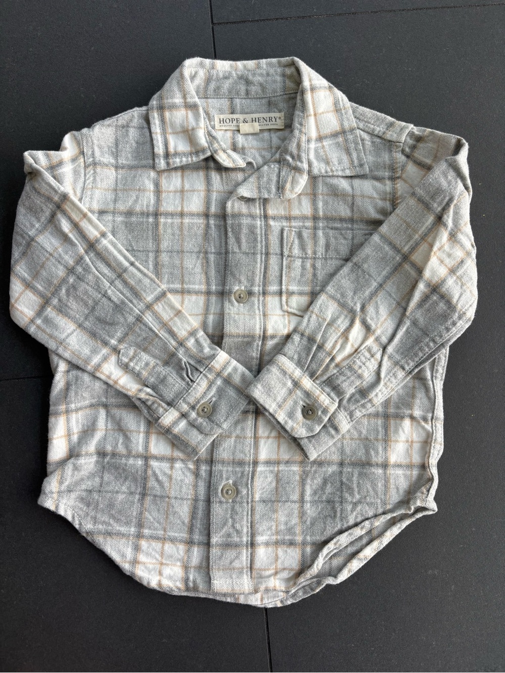 Hope & Henry organic cotton flannel button down, XXS (4)